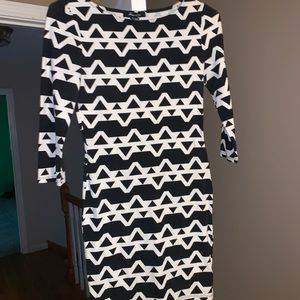 Black and White bodycon dress